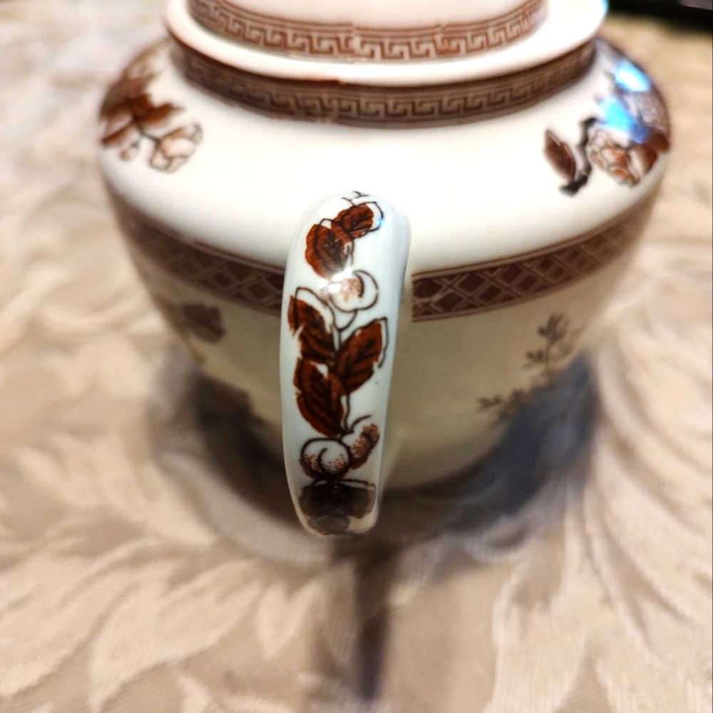 🍂⛩️🍂Beautiful True Antique Nasco Japan Asian Oriental Ceramic Sugar Bowl & Lid - Picture 9 of 14